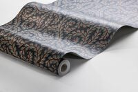 Wild Ferns, tapet i mörkt blå botten